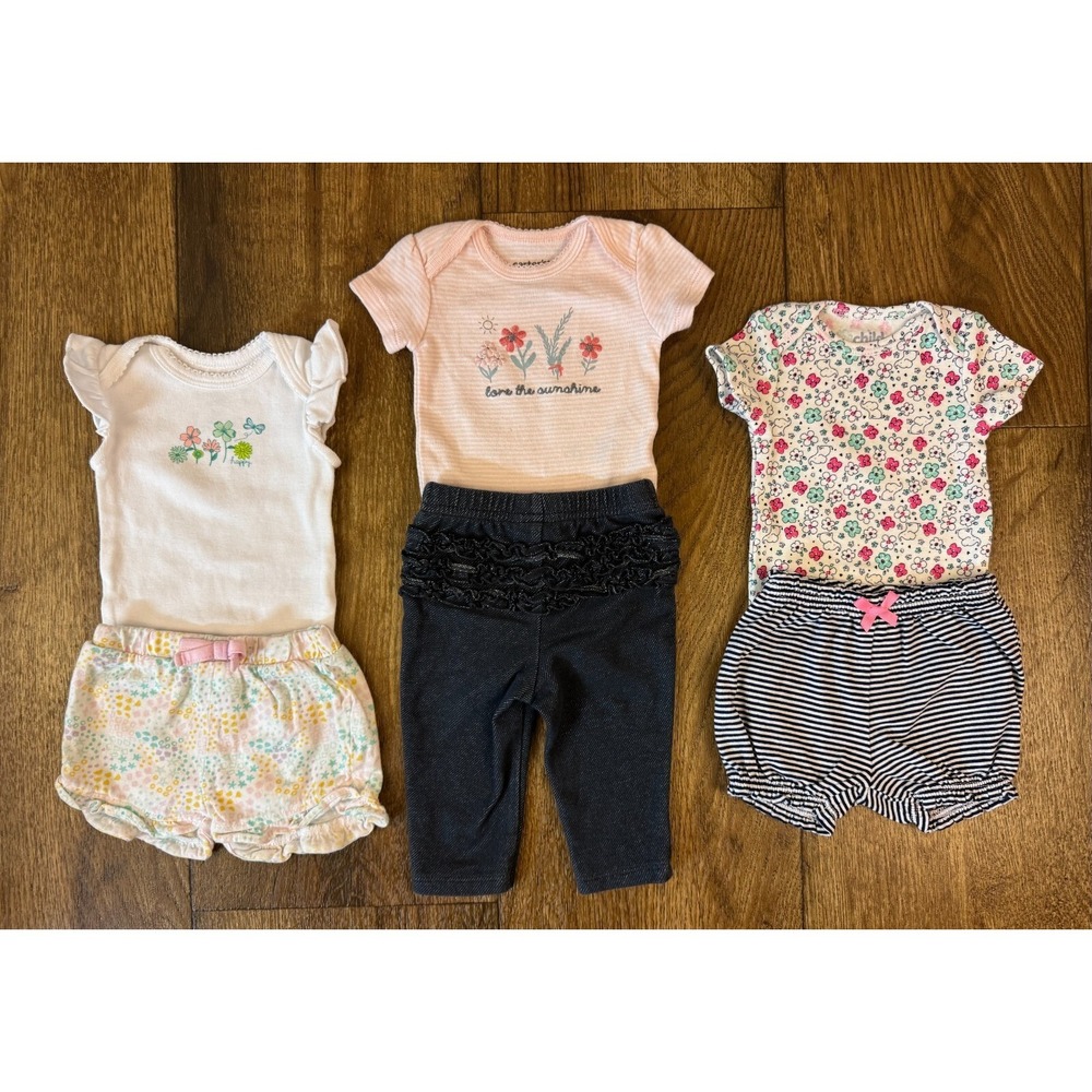 Carters Baby Clothes Newborn Girl Outfits Shorts Pants Shirts Bodysuits Lot Love